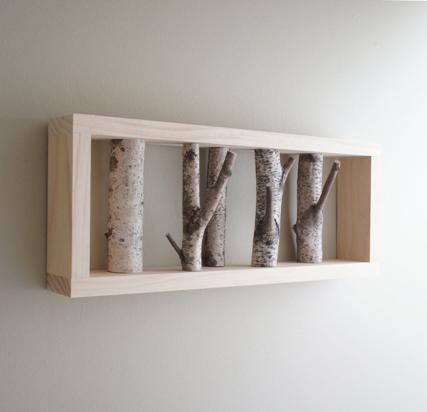 natural white birch forest wall art - made to order