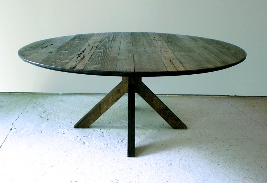 60" Round Reclaimed Wood Dining Table