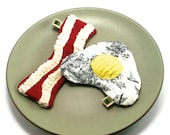 No Stuffing and No Squeaker Dog Toy  Bacon and Eggs Set