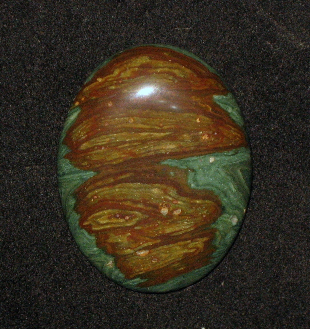 Gary Green Jasper Hand Cut Cabochon