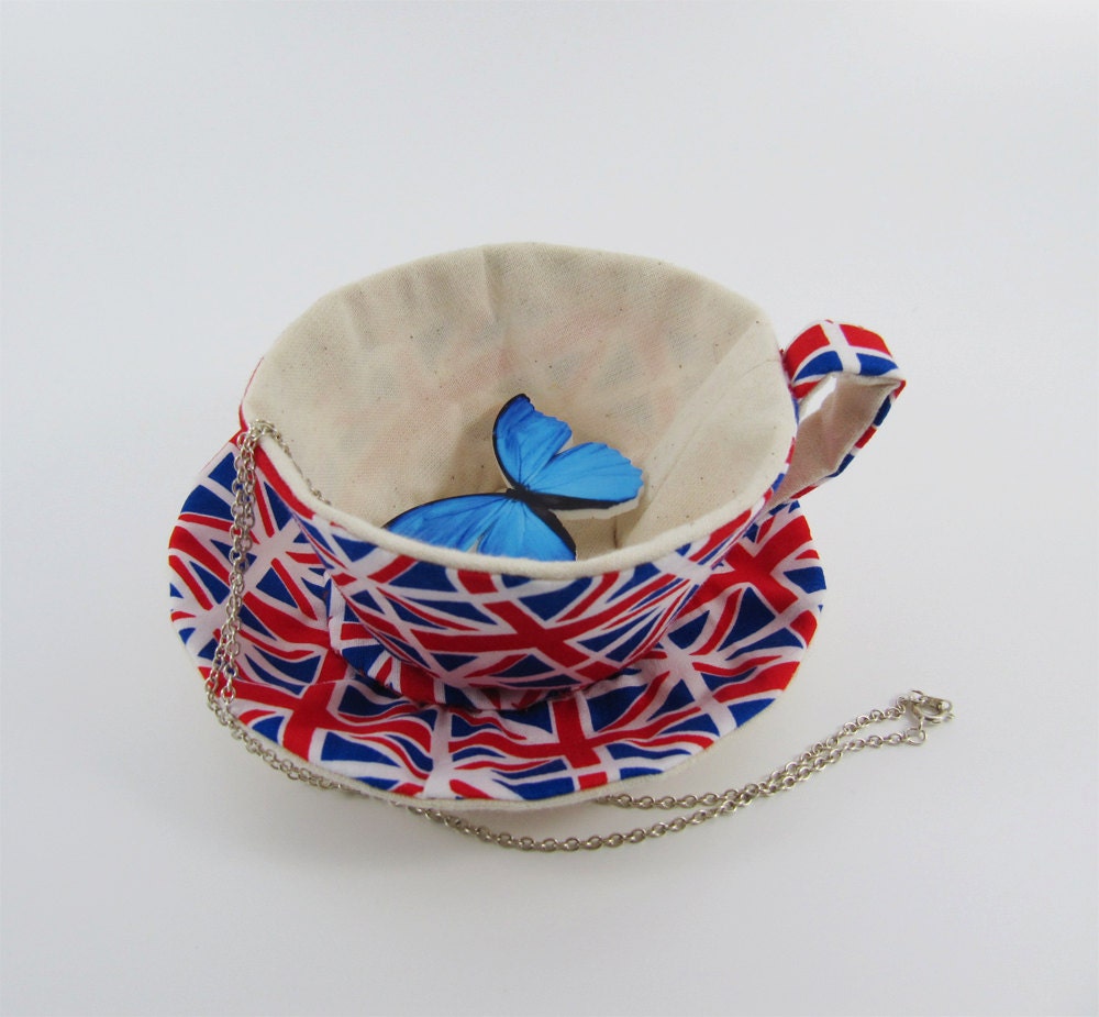 Textile Teacup Tidy-UNION JACK FLAG