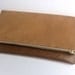 Leather clutch bag with a silky velvet feel fabric, small