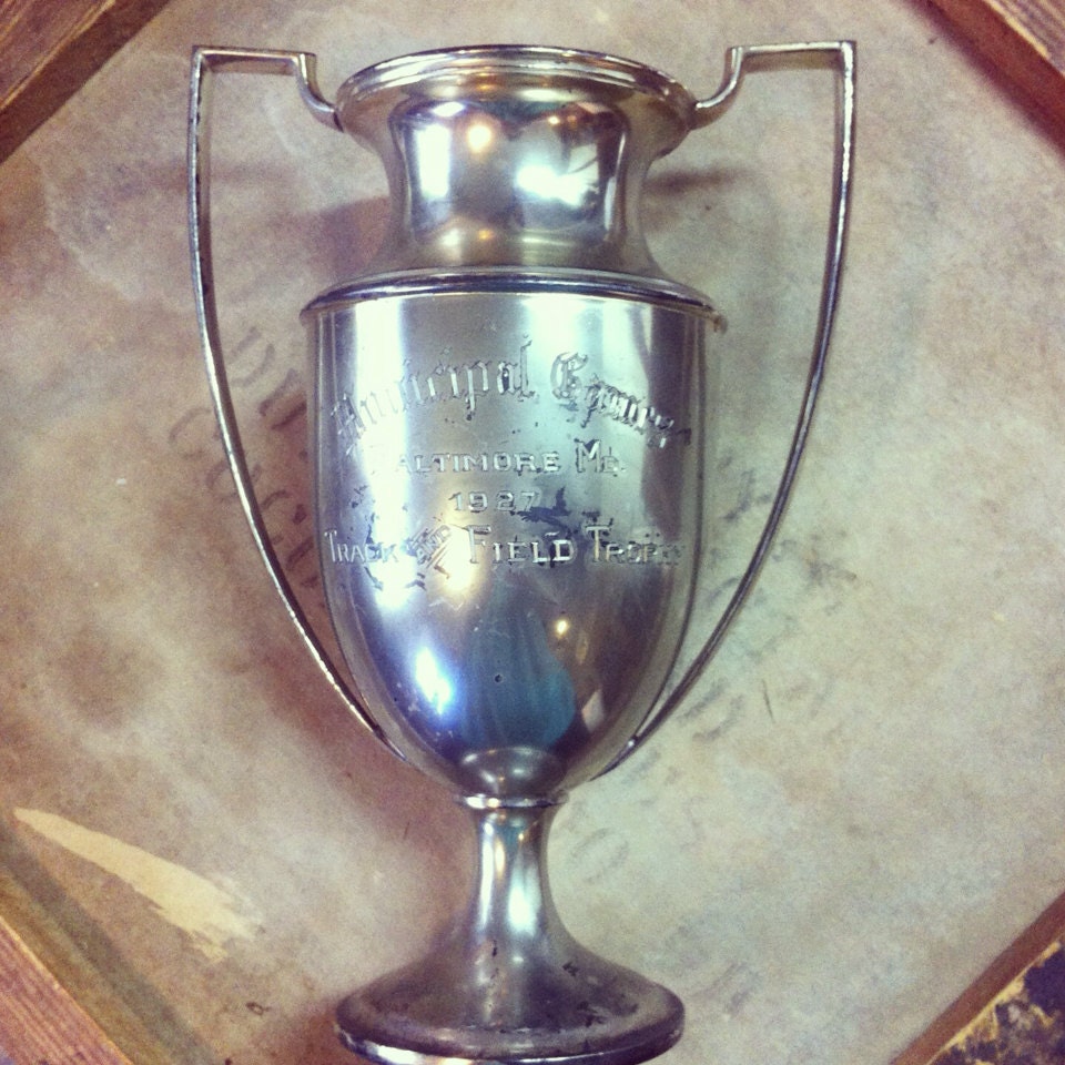 Vintage 1927 Silver Track and Field Trophy