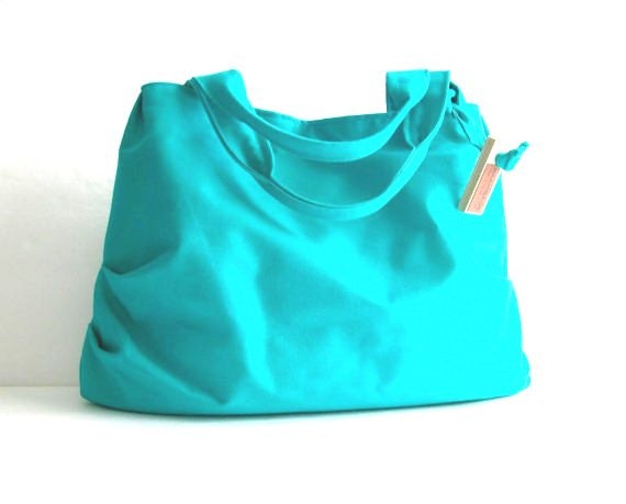 TURQOUISE HANDBAGS / blue purse / pleated bags / tote bag / spring and summer bags