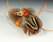 Art Spirit Stone Confidence Inspiration Carnelian Pheasant Feather Shell