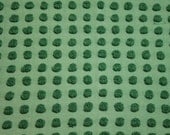 Christmas Green Popcorn Morgan Jones Vintage Chenille Bedspread Fabric Piece - 25 x 24 Inches