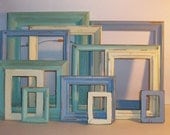 12 Shades of the Beach Picture Frames Sea Foam Green, Sky Blue and Vanilla