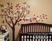 Baby Nursery Wall Stickers, Owl Tree Decal, Wall Decals