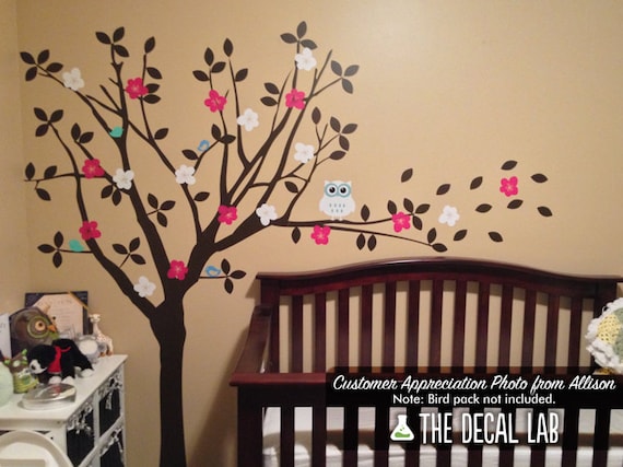 Baby Nursery Wall Stickers, Owl Tree Decal, Wall Decals