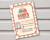 Digital Vintage Ice Cream Party Invitation