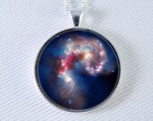 Buy One Get One FREE Galaxy Necklace Astronomy Pendant Outer Space Jewelry- Antennae Galaxy