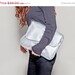 50% Off, Silver shoulder bag, women messenger bag, silver clutch, gift for her, big purse