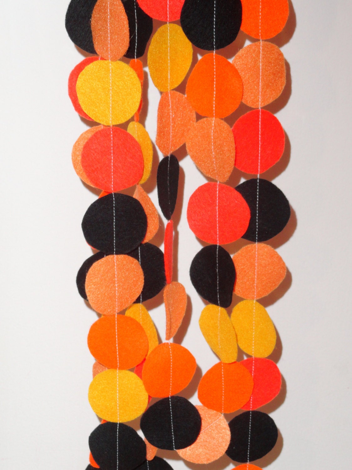 Halloween felt garland thanksgiving Decoration black and orange garland halloween wedding decoration holiday garland party decoration