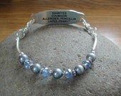 Medical Alert Interchangeable Bracelet - Penicillin, Multiple Sclerosis, Diabetic, Seizures, Epilepsy, Allergies, Asthma, etc. - Pearls