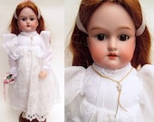 ON RESERVE Antique German Bisque Composition C3 Doll - 19" Cuno Otto Dressel Sweet Girl Original Shoes Auburn Human Hair Wig Big
