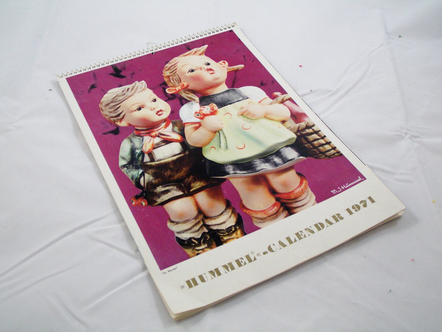Hummel Calendar 1971 Children Vintage Pictures Retro West Germany Antique M J Hummels Figurines Home Decor