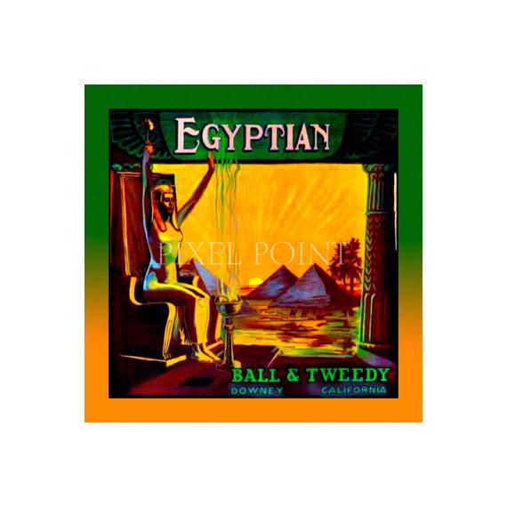 Small Journal - Egyptian Brand Produce - Fruit Crate Art Print Cover