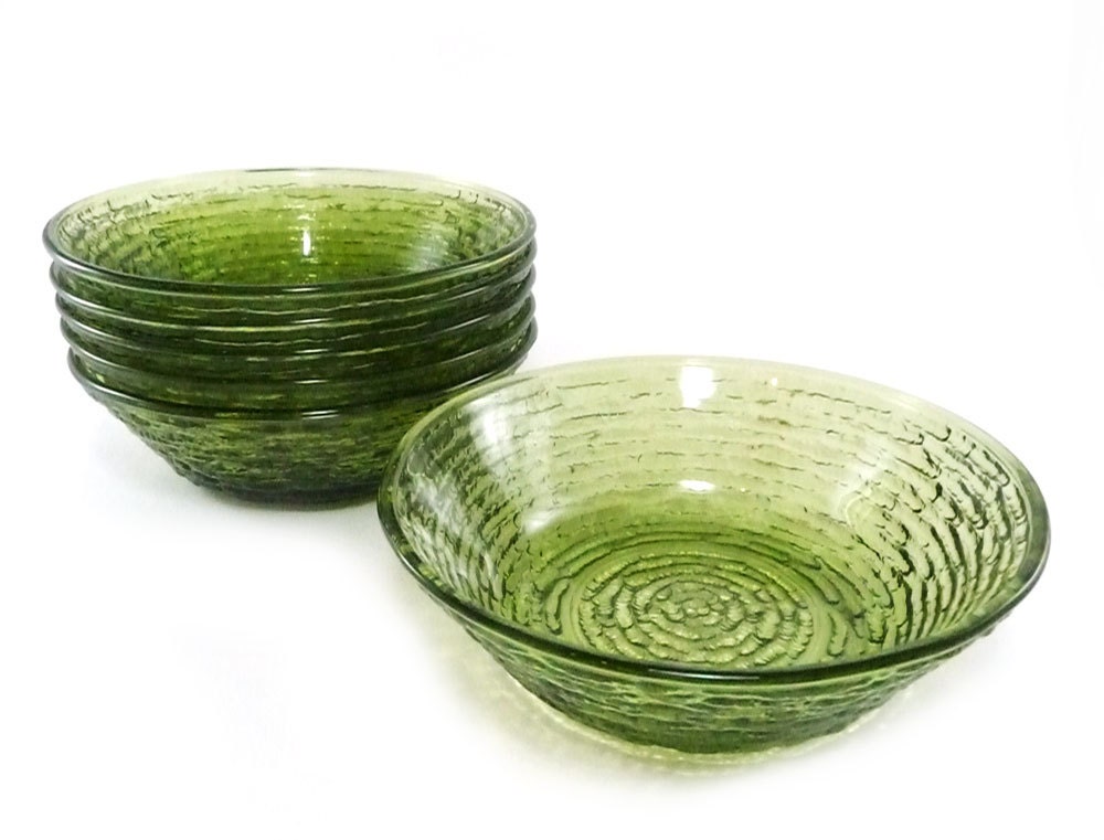 Soreno avocado green bowls from Anchor Hocking, set of 6