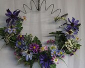 Upcycled Wild Flowers Bed Spring Wreath