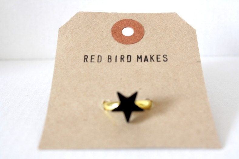 Midnight Star Lasercut Ring - Acrylic