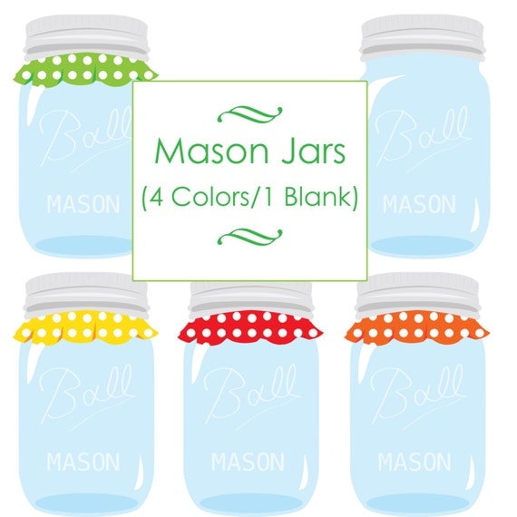 Items similar to Ball Mason Jar Clip Art PNG on Etsy
