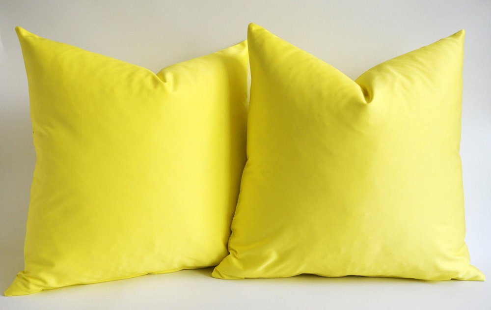 Sukan / 1 COTTON Canvas Pillow Cover Yellow - decorative throw pillow - pillow yellow - yellow pillow cover - pillow cover yellow - 16x16