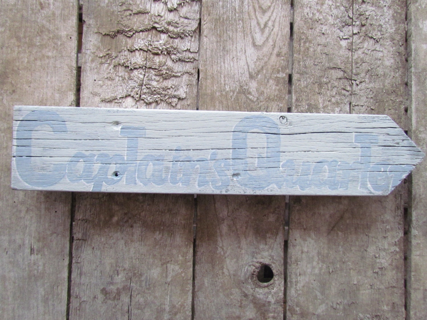 Primitive Nautical 'Captain's Quarter' Shelf Sitter Wooden Sign