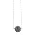 Silver Druzy Stone Necklace - Circle