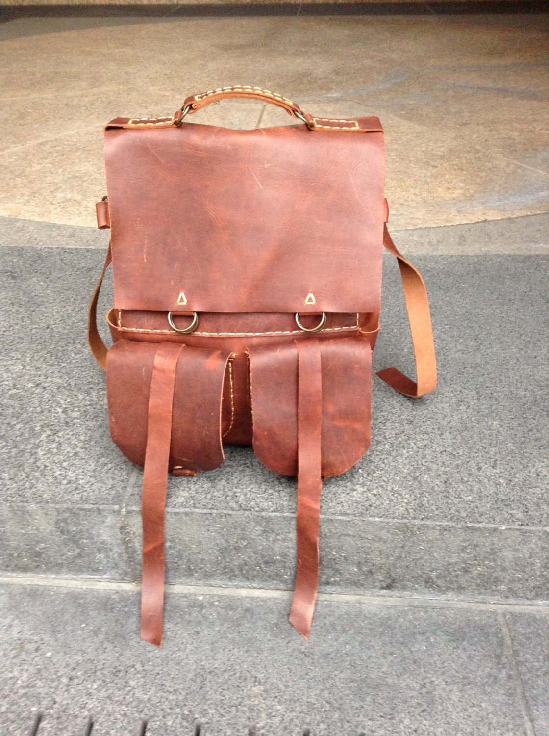Hand crafted Haversack- oversized rucksack by Aixa