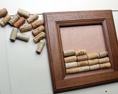 Cork Crafts - DIY Wine Cork Bulletin Board - reclaimed wood - distressed maple wood - brown DIY kit