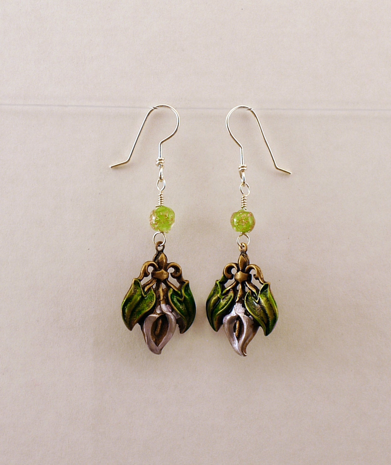 Delicata Enamel over Silver Earrings
