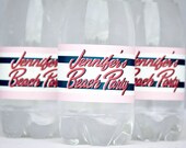 Beach Party Water Bottle Labels . Surf's Up (Girl) Collection . by Loralee Lewis