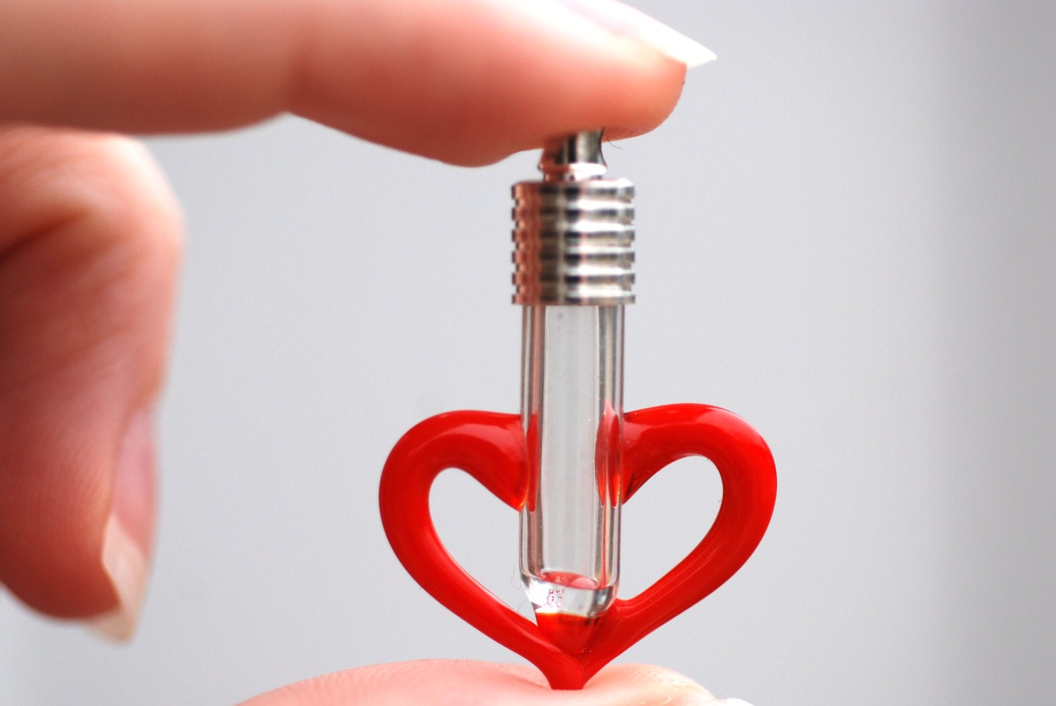 Name on Rice. Heart glass vial Valentine's Day Sale.