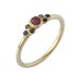Ruby with Sapphire Engagement Ring in 14k Yellow Gold