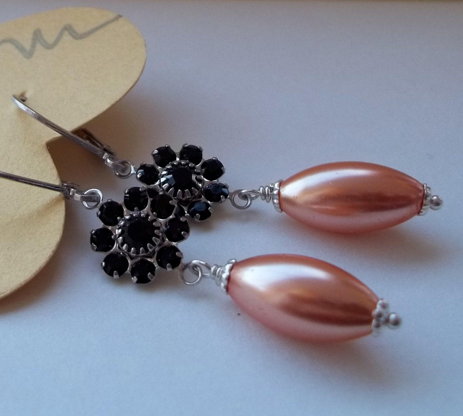 Burnt peach earrings