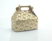 Jewelry Gift Wrap Box - Box for Rings - Flowers, Gold, Golden, Yellow, Ivory, Wedding, Romantic, White, Favor, Texture, Mini Box, Cute