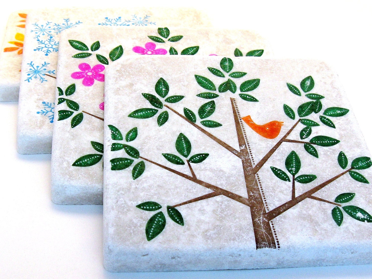 Four Seasons Tree Coasters