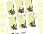 Camping Birthday Mailing Labels (Girl Design) from the DIY Printable Happy Camper Collection by Spaceships and Laser Beams