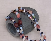 Gemstone Extra Long Necklace, Multicolor Necklace, Summery Necklace, Handmade jewelry