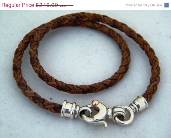on sale Unisex Bracelet 925k Sterling Silver Bracelet with 9k Closure Gold for Men and Women