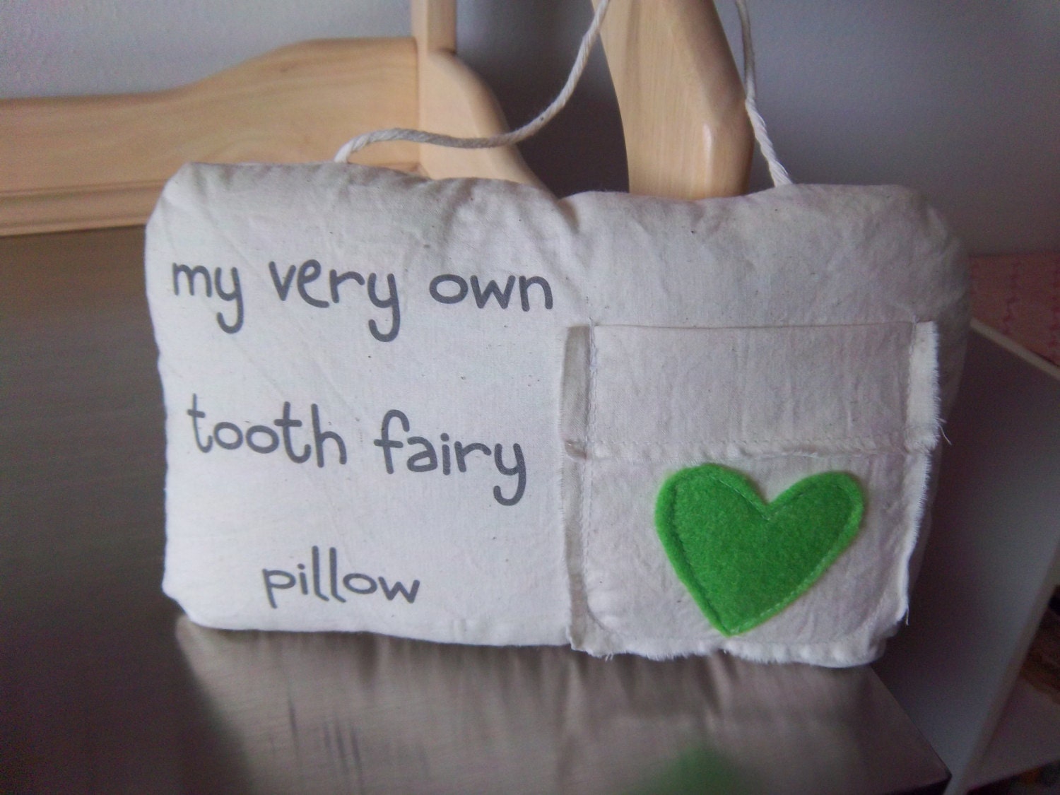 Lost Tooth Fairy pillow handmade cotton decoration unique nursery children home decor