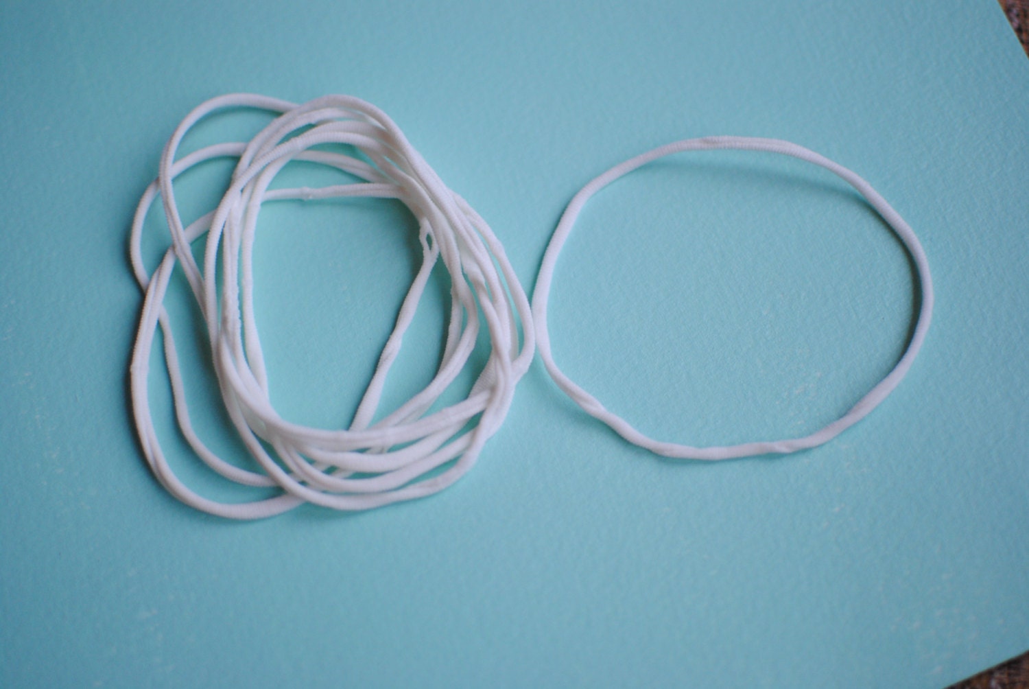 set of 20 ivory dainty stretch headbands