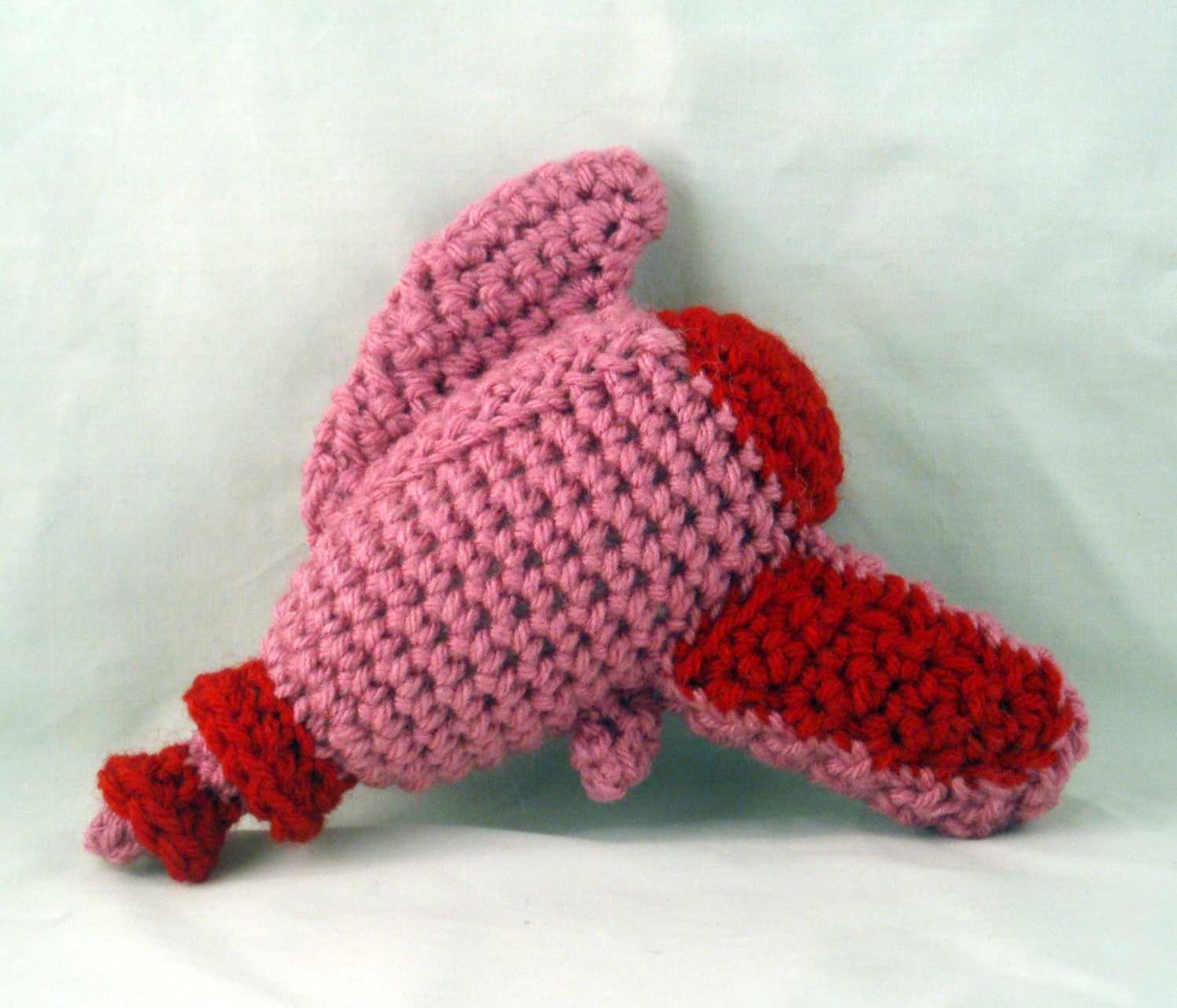 Crochet Raygun in Pink and Red - Baby's First Raygun