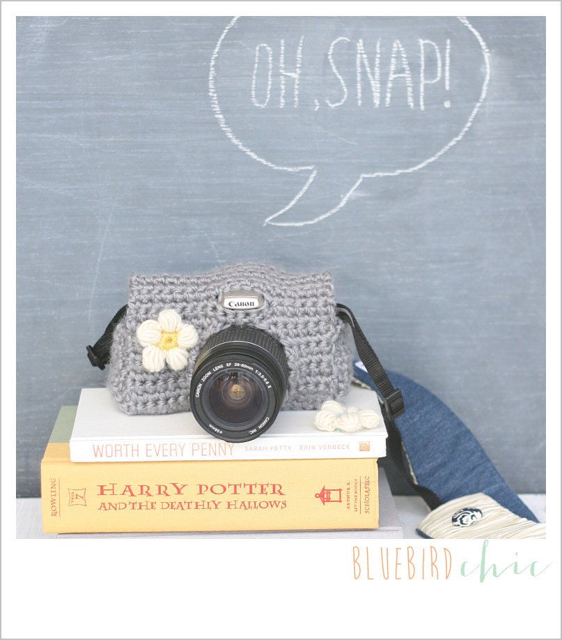 oh snap dslr camera cozy - soft gray