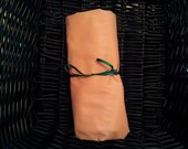 Peach fitted crib sheet