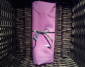 Purple fitted crib sheet