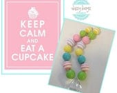 Happy Cupcake-  Chunky Children's Necklace