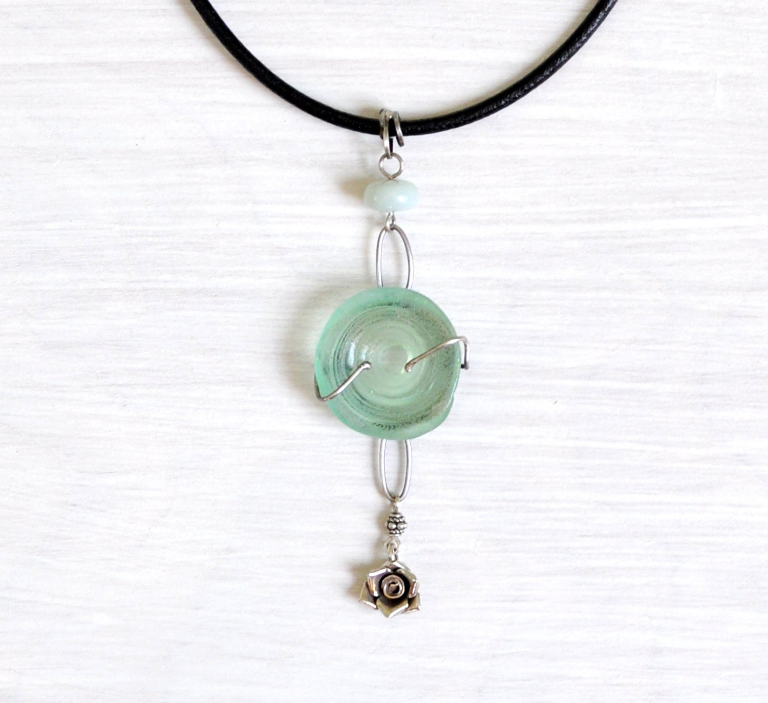 Vintage Shell no.2 Necklace . Curiosities Collection . by Mad Tea Garden