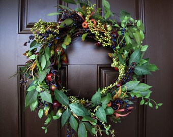 Year Round Pomegranate Wreath, Spring Wreath, Summer Wreath, Fall Wreath, Mother's Day Wreath