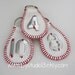 The Original Baseball Keychain - genuine leather - Metal Numbers